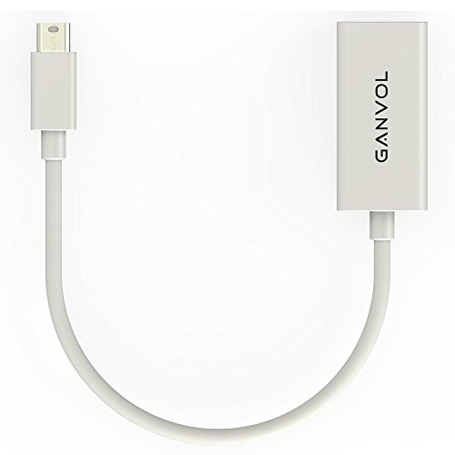 Ganvol FULL HD 1080p Mini DisplayPort zu HDMI Kabel inkl. Audio Übertragung, Thunderbolt auf HDMI Adapter, miniDP Stecker zu HDMI Buchse, vergoldete Kontakte, FULL HD TV