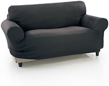 Sofa Slipcover 2 Seater Sofa Cover Stretchable Sofa Protector (Charcoal)