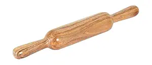 Anupam Enterprise Belan/Bellan for Kitchen Chapati/Papad Rajasthani Hand Made Durable Wooden Rolling Pin, Wooden Belan for Making Roti/Chapati Maker, Papad Maker (1 Pc, Wooden - 12 Inch)