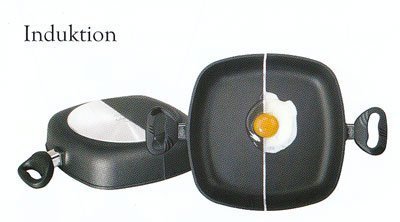 EUROLUX Guss-Grillplatte für INDUKTION – halb glatt – halb gerippt, 43 x 28 x 2 cm, Ceramikoberfläche – PFOA-Frei – MADE IN GERMANY - 2