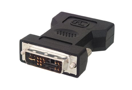 TPFNet Premium DVI / VGA Adapter DVI Stecker an VGA Buchse, Zum Anschluss eines VGA Monitors an eine DVI Grafikkarte mit analogem Ausgang, vergoldete Kontakte