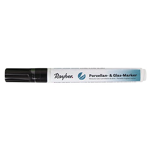Rayher 38709576 Porzellan&Glas-Marker, 1-2 mm, schwarz