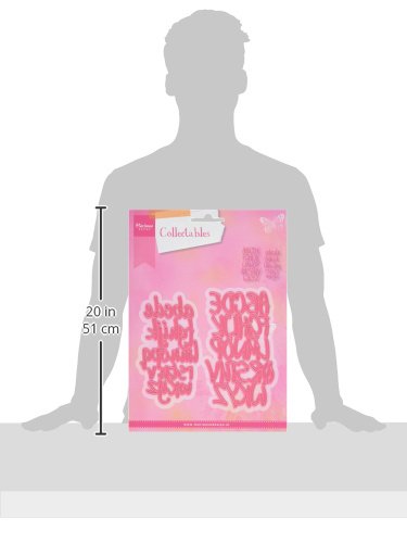 Marianne Design MDCOL1397 Ecstasy Crafts Collectables Stanz-Alphabet, Metall, rosa, 20.2 x 15.2 x 0.2 cm - 2
