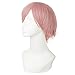 MapofBeauty Cosplay Costume Men's Short Straight Wig (Pink)