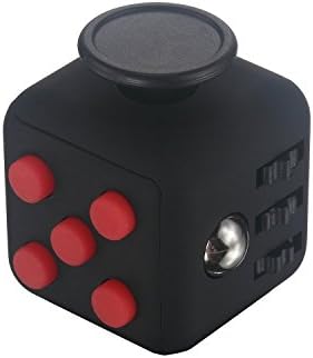FIDGETARIAN Anti-stress cube with 6 different functions (Fidget Cube) V2 Great quality, Red / Black