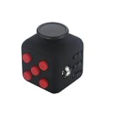 Cubo antiestrés con 6 funciones distintas (Fidget Cube) Rojo / Negro