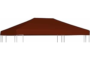 vidaXL Toldo de Cenador 310 g/m² Casa Jardín Terraza Patio Piscina Decoración Diseño Estilo Lona Cubierta Capa Dosel Parasol Estor 3x4 m Terracota