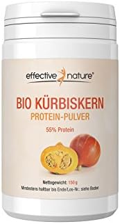 Effective Nature organic pumpkin seed protein powder, 55% protein content, excellent in smoothies, soup, shakes