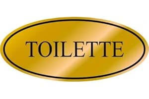 SOCIAL CRAZY TARGHE ADESIVE ORO - Toilette - Targhette Autoadesive, Impermeabili Lavabili, uffici, Pub, Banche, aziende, ufficio (15X9 CM)