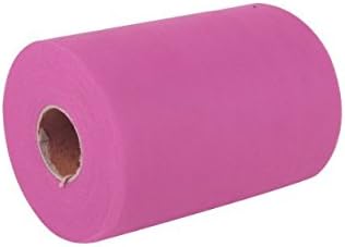 Fhouses Simple style net yarn roll wedding mesh party decoration durable skirt fabric (dark pink)