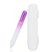 Eggsnow 3PCS Nail files With Case,Crystal Nail File for Manicure and Pedicure,Large ,Medium & Small Glass Nail File Set With Case-Pink