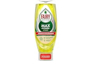 Fairy Max Power płyn do mycia naczyń cytrynowy 660 ml, łatwe i bezproblemowe czyszczenie, nawet w przypadku najtłustych garnków i patelni
