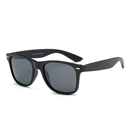 Lunettes de soleil polarisées femmes hommes enfants femmes unisexe UV400 protection anti-éblouissement avec étui rétro mode lunettes de soleil surdimensionnées pour sports conduite pêche noir