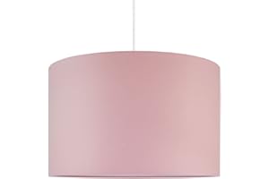 youngDECO® Suspension Luminaire - Rose Abat jour plafond rond de lampe de plafond en coton Ø38 cm et les hauteurs 24 cm - La suspension crée une atmosphère chaleureuse dans les chambres, d'enfants