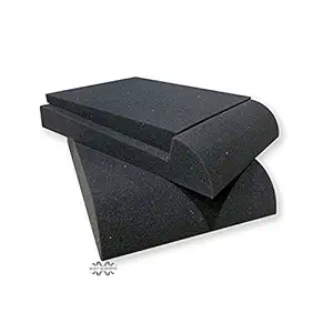 MMT Acoustix MISO 2 | Large Studio Monitor/Speaker Isolation Pads to reduce vibrations | Premium Acoustic Foam with Angle Adjuster | Set of 2 pcs
