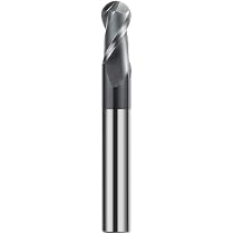 VHM Kugelkopffräser 8mm – 2 Zähne, HRC 55, AlTiN Schwarz Beschichtet, Für Stahl, Holz, Kunststoff & Acryl