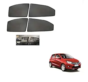 Kozdiko Premium Custom Fit Car Sun Shades Fix Curtains Non Magnetic Mesh Compatible for Maruti Suzuki Celerio