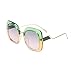 Produktbild Retro Sonnenbrille auf Grün unter dem Pulverrahmengraupulver Zolimx Frauen Männer Vintage Eye Sonnenbrillen Retro Eyewear Mode Strahlenschutz