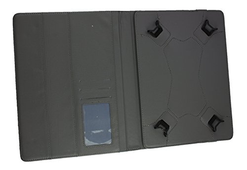 Emartbuy® Alcatel OneTouch Pixi 3 10 Zoll Tablet Universal ( 9 – 10 Zoll ) Dark Blau Premium PU Leder Multi-Angle Exekutive Folio Geldbörse Tasche Hülle Grey Innenraum mit Kartensteckplätze + Blau Eingabestift - 3