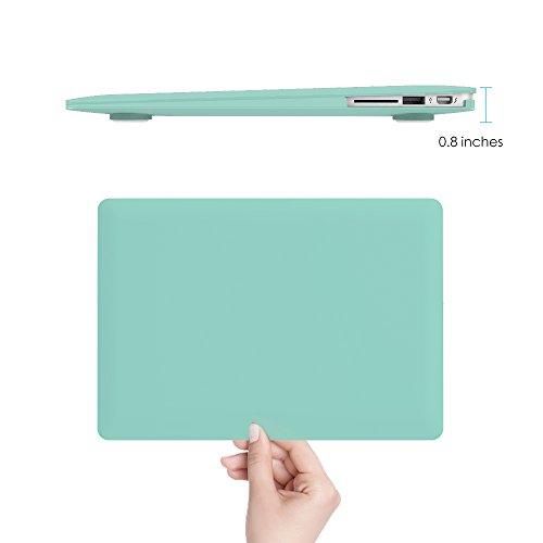 iBenzer – Soft-Skin-Serie Kunststoffabdeckung des schweren Kastens für Macbook Air 13,3“ (A1466/A1369) NO CD-ROM, Grün MMA13GN - 4