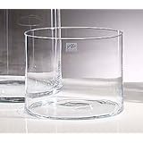 3 Stück Glasvasen Set - Borosilikatglas, 20-25cm Hoch, Zylindrisch