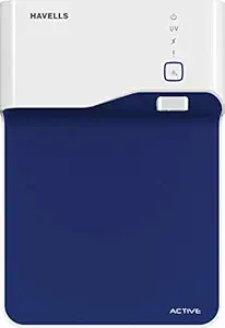 Havells Active Crystal Clear UV Purified Water Purifier with 3 Stages with Smart Alerts and Electrical Protection System (Blue and White)
