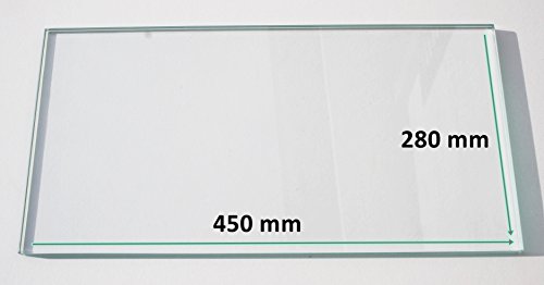 Khlschrank Einlegeboden / Glasplatte / Gemsefach  Klarglas 4 mm dick - 450 mm x 280 mm  Direkt vom Glasereifachbetrieb!!!