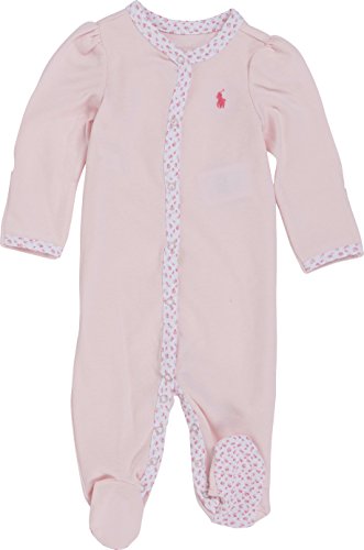 Ralph Lauren Baby Girls Long-sleeved playsuit, Light Pink, size 1M