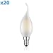 Produktbild ledscom.de E14 LED Lampe mit Flamme Glühfaden matt 4W =33W 360lm warm-weiß auch Wetterfest, 20 Stk.
