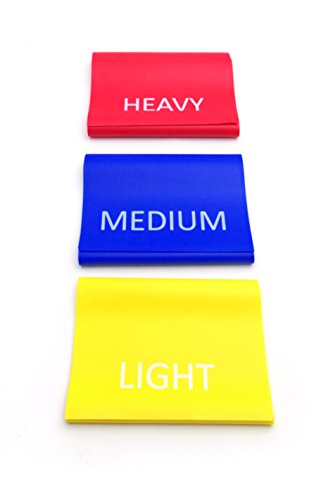 Long Fitness Bands (5 Ft) w/Door Anchor – URBNFit – 3 Pack of Resistance Bands for Stretching, Workouts, Rehabilitation. Professional Grade Flat Stretch Bands Are Essential For Every Home Gym - 3