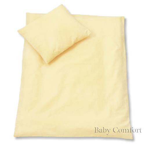 BABY 100% COTTON COT | COT BED SET (DUVET COVER 135x100cm & PILLOWCASE 40x60cm) - PLAIN CREAM