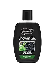Freeskin Activated Charcoal Shower Gel Treats Oily Skin Provides Flawless Skin Reduces Pore Size & Clears Skin Blemishes Activated Bamboo Charcoal Enriched No Paraben Sulfate No Mineral Oil Unisex Body Wash 400 ml (Pack of 1)