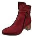 Produktbild Levifun Damen Stiefeletten Mode Retro Bequemer Frauen Blockabsatz Bequeme rutschfeste Stiefelette Elegante Chelsea Boots Seitlicher Reißverschluss Stiefel mit Dickem Absatz Ankle Boot