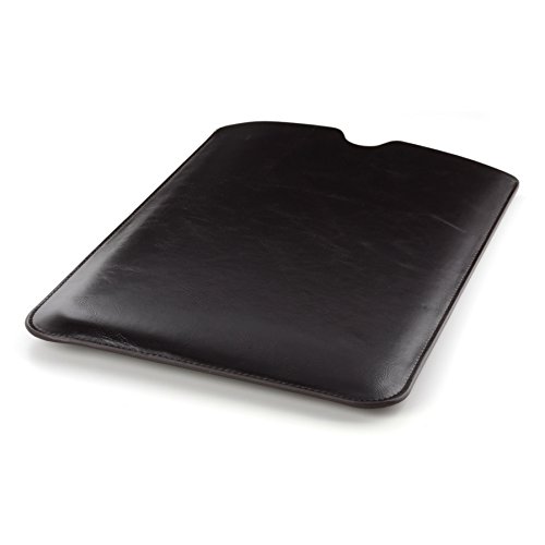 Kunstleder Schutzhülle für MacBook 12-Zoll von Dockem – Schlank, einfache Abdeckung, Profi Pouch Case mit Mikrofaser Filzfutter (12-Zoll, Dunkelbraun) - 2