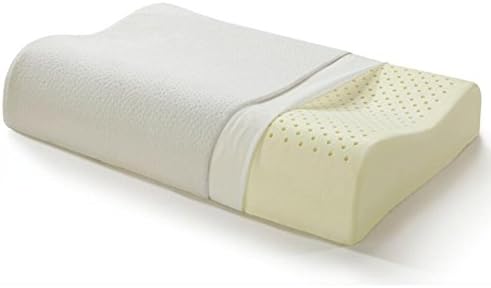 Noyoke &amp; # xFF08; 57LX37WX10H &amp; # xFF09, Ergonomic Wave Natural Latex Pillow Soft &amp; Comfortable – Breathable Latex Core, Detachable Zip, Hypoallergenic, Anti-bacterial