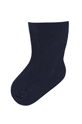 3 Pairs of Cotton Baby Ankle Socks (3-5.5, Navy) - UK Made