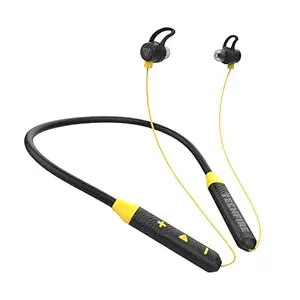 Techfire tf100 Wireless Bluetooth In Ear Neckband Headphone with Mic (Black/Yellow)