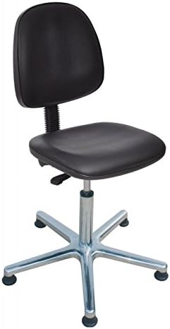 Antistatic ESD Working Chair Modell 6644 with Gliders, Seat Pleather black with large backrest, by Lotz
