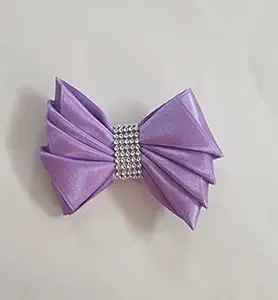 Belleza Crafting with Creativity Purple Color Hairbow Clip Layers for Girls/Women (Pack of 1)