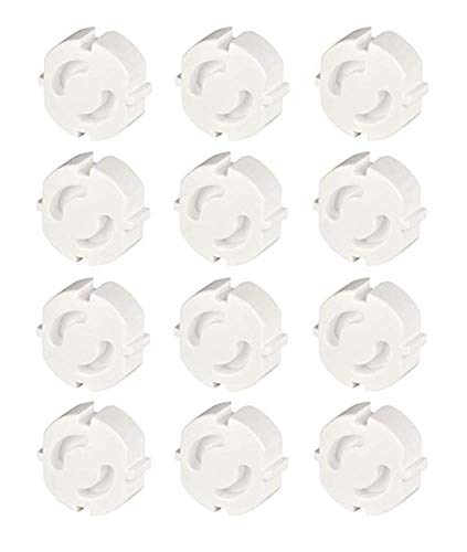 Preisvergleich Produktbild WJH&ZMB Sicherheitsbuchsenabdeckung Child Plug and Socket Protector / Shield - wiederverwendbar - Weiß Transparent 12~20 Pack,Blanco,12Pack