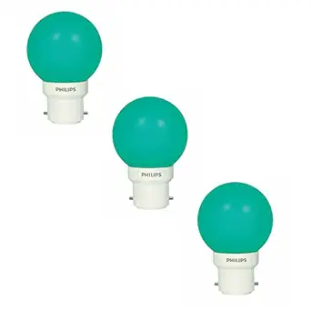 PHILIPS 0.5W B22 LED Bulb, Pack of 3, (Deco Mini)
