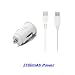 Produktbild GiXa Technology 3100mAh / 3.1A Weiß + V8 USB Micro Ladekabel, Universal Auto KFZ LKW Ladegerät, Schnell Lader, Dual / Doppel Adapter + KFZ Ladekabel / Datenkabel passend für Handy / Smartphone Samsung, Nokia, Sony Ericsson, LG, HTC, Motorola, Lenovo....