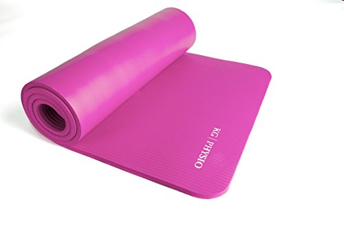 Rutschfeste Yogamatte von KG | PHYSIO – 12 mm dicke Premium-Fitnessmatte fürs Fitnessstudio, Pilates oder zuhause mit Schultertragegurt (auf der Innenseite der Matte) - 2