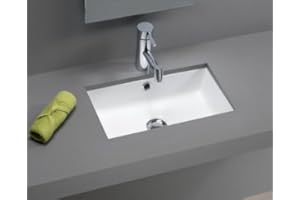 EWBOB Sanindusa Lavabo Bajo Encimera Unisan de Porcelana Blanca Agres !! Mini !! de 440x260x150mm. Compatible con Muebles de baño con Fondo reducido de Unos 40cm.