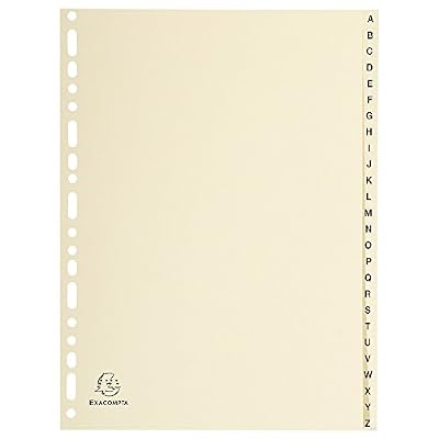 Exacompta 1126E Intercalaire Carte Peau A4 26 Positions A-Z