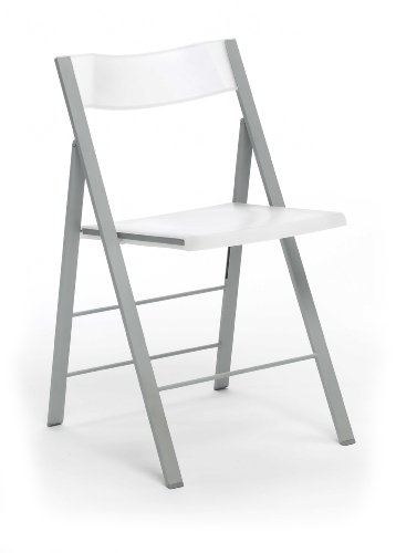 Due-home Silla Plegable sillas taburetes, Color Blanco