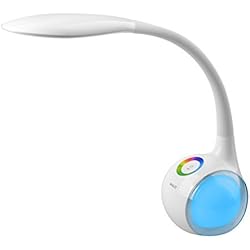WILIT HZ T3 5W Lampe de Table Dimmable, Lampe de Bureau LED, Lampe de Chevet pour Enfants, Champ Tactile pour la Lumière de Couleur et 3 Niveaux de Luminosité, Confortable pour les Yeux, Blanc