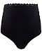 Blackspade Ladies Stretch Maternity Brief with Lace Trim, Black, Large, UK 12