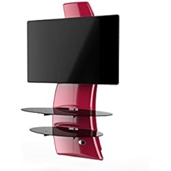 Meliconi Ghost Design 2000 Support Mural pour TV Plasma/LCD Rouge Métallisé