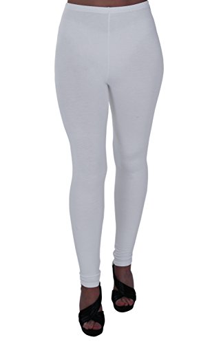EyeCatch Oversize - Kaira Womens Plus Size Stretch Ladies Trousers Leggings Full Length Pants White Size 24/26